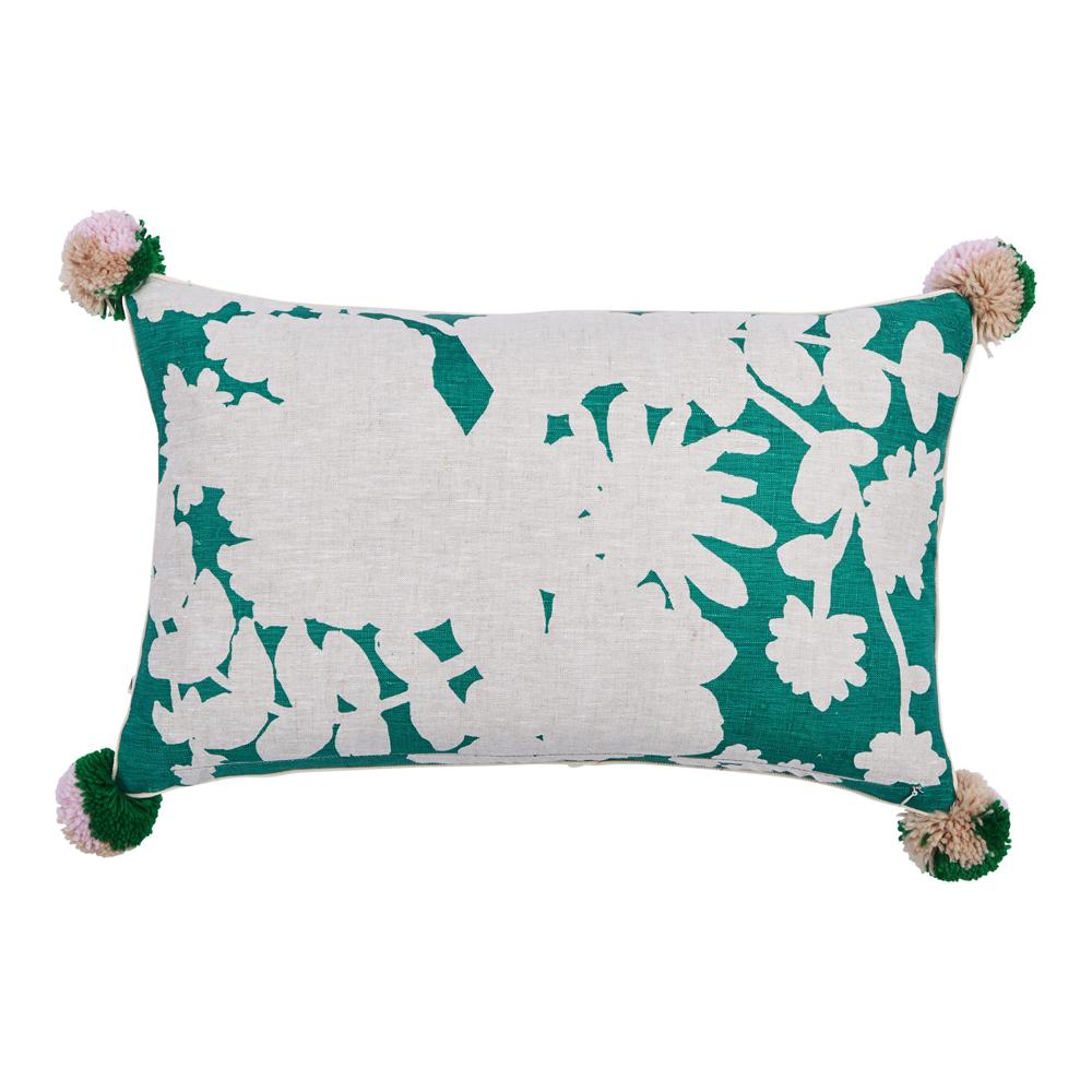 Poppy Green cushion
