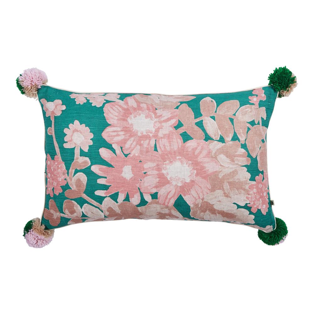 Poppy Green cushion