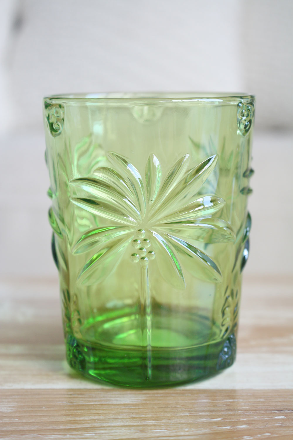 Palm Tree Tumbler in Green (set of 4)